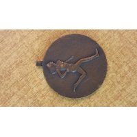 Medal brąz biegaczka sport ok. 1930 r.