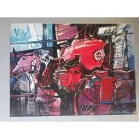 Abstrakcja I - pastela/papier - Zbigniew Ważydrąg 1990 r. (1)