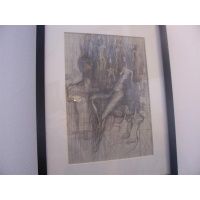 Akt - abstrakcja - ołówek/papier - Józef Adamczyk 
