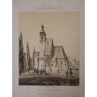 Album Lubelskie Kościół Św. Michała - litografia - Lerue 1857 r.