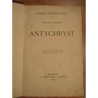 Antychryst - Dymitr Mereżkowski I WYD. 1907 r.
