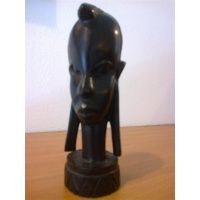 Głowa kobiety - figura mahoń - Tanzania Afryka ok. 1950 r.