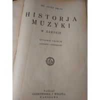 Historja muzyki w zarysie - Józef Reiss 1931 r.