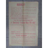 Konstytucja 3 Maja obchody afisz Piotrków 1915 r.