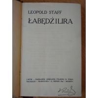 Łabędź i Lira - Leopold Staff I WYDANIE Lwów 1914 r.