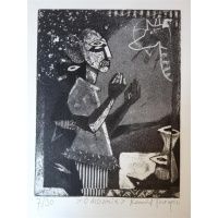 O dzbanie - litografia / papier - Kamil Targosz