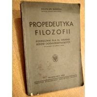 Propedeutyka filozofii - Bolesław Gawecki 1938 r.