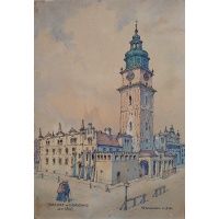 Ratusz w Krakowie w 1810 r. -  Zygmunt Wierciak 1948 r.