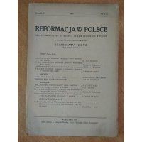 Reformacja w Polsce nr. 5 - 6 - red. Stanisław Kot 1922 r. /m.