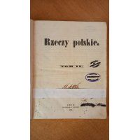 Rzeczy Polskie - tom II - Hipolit Stupnicki 1866 r. 